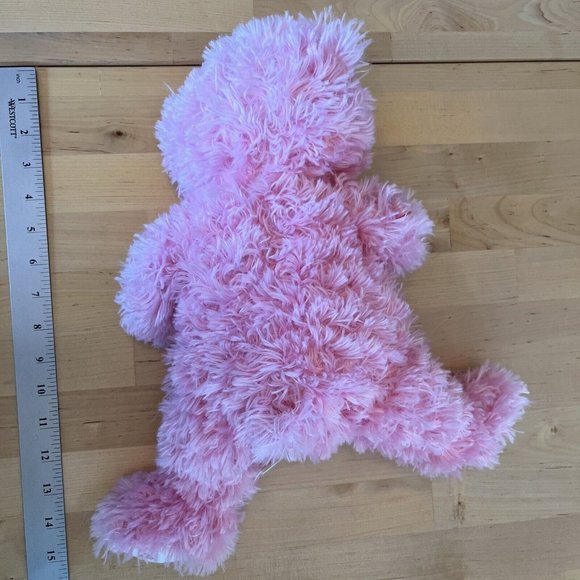 Dan Dee Hug Me Teddy BEAR PLUSH Pink Shaggy Sitting Stuffed Animal Toy Friend - Picture 7 of 8